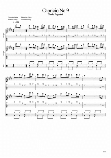 Capricio No 9 Full score