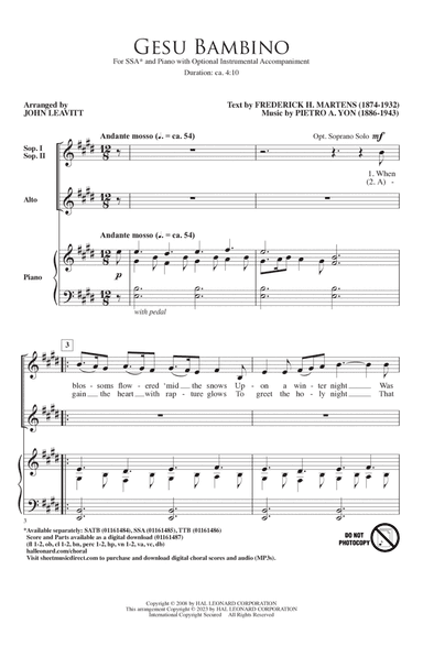 Gesú Bambino (arr. John Leavitt)