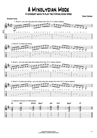 A Mixolydian Mode (4 Ways to Play)