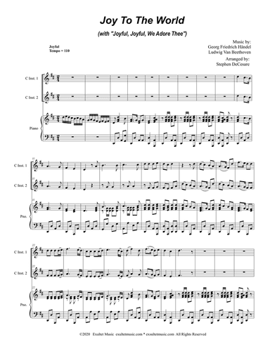 Joy To The World (with "Joyful, Joyful, We Adore Thee") (Duet for C-Instruments)