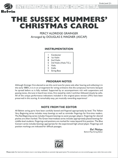 The Sussex Mummers' Christmas Carol: Score