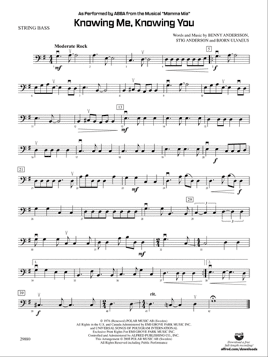 Knowing Me, Knowing You (As performed by ABBA from the musical Mamma Mia): String Bass