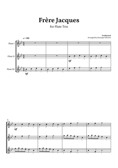 Frère Jacques (Flute Trio)