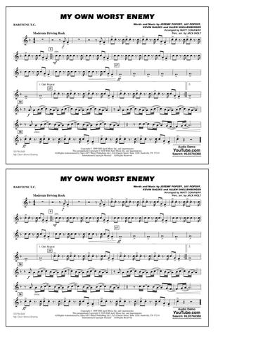 My Own Worst Enemy (arr. Matt Conaway) - Baritone T.C.