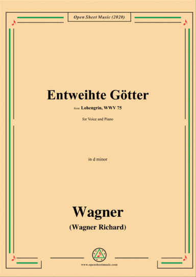 Wagner-Entweihte Gotter,in d minor,for Voice&Piano