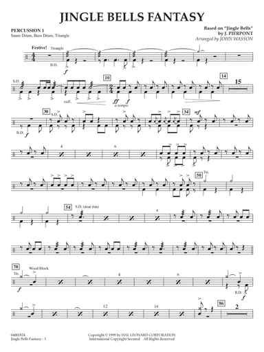 Jingle Bells Fantasy - Percussion 1