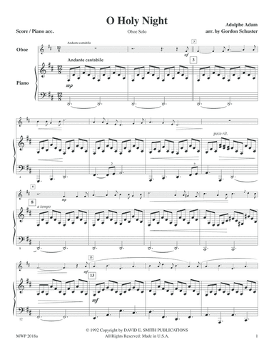Three Christmas Solos - Oboe, Vol. 1