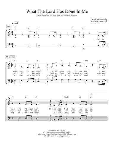 What The Lord Has Done In Me