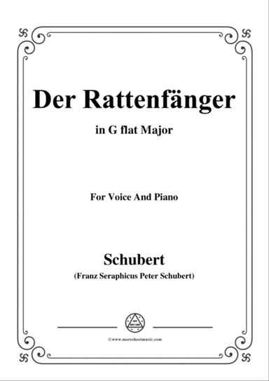 Schubert-Der Rattenfänger,in G flat Major,for Voice&Piano