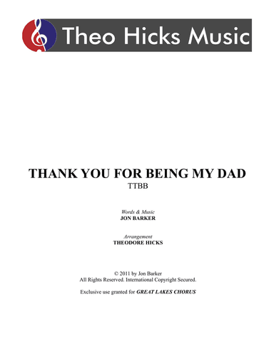 Thank You For Being My Dad