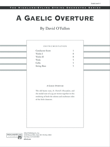 A Gaelic Overture: Score