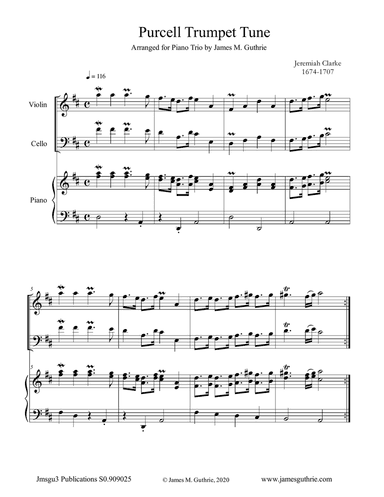 Clarke: Purcell Trumpet Tune for Piano Trio