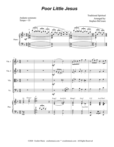 Poor Little Jesus (String Quartet and Piano)