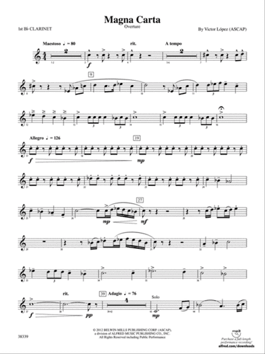 Magna Carta: 1st B-flat Clarinet