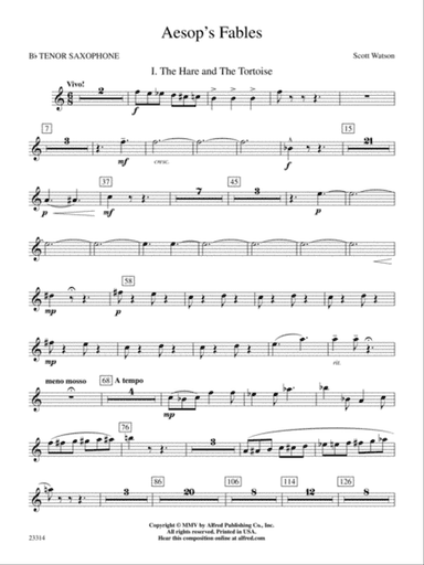 Aesop's Fables: B-flat Tenor Saxophone
