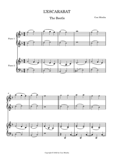 L'ESCARABAT Pno Duet
