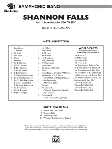 Shannon Falls (Movement 2 from Sea to Sky): Score