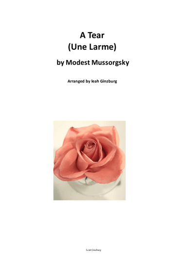 A Tear (Une Larme) by Modest Mussorgsky
