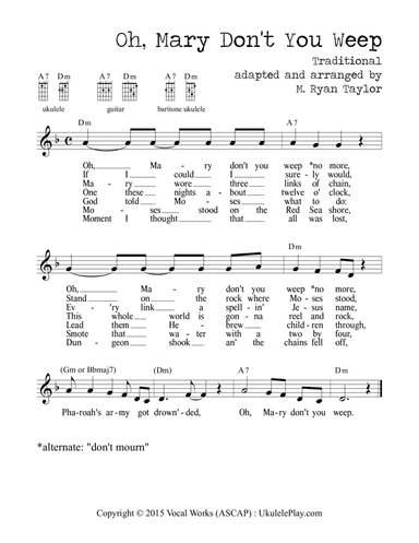 Oh, Mary Don't You Weep (Spiritual)