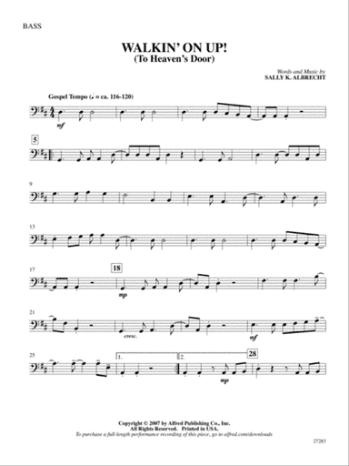 Walkin' On Up (To Heaven's Door): String Bass