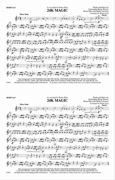 24K Magic: 1st F Horn