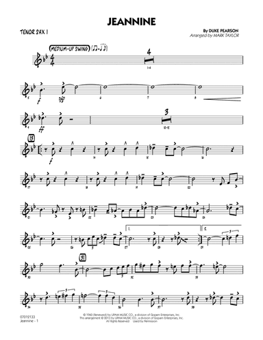 Jeannine - Tenor Sax 1