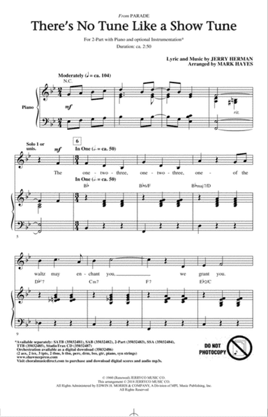 There's No Tune Like A Show Tune (arr. Mark Hayes)