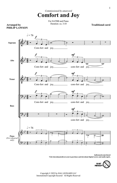Comfort And Joy (arr. Philip Lawson)