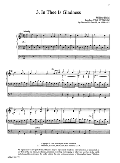 In Thee Is Gladness (Downloadable)