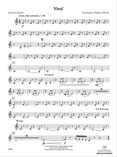 Vivo!: 2nd B-flat Clarinet