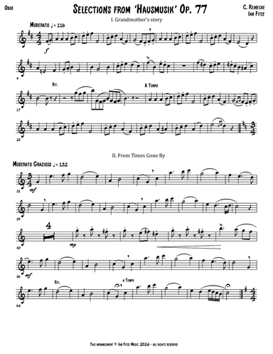 Selections from 'Hausmusik' Op. 77