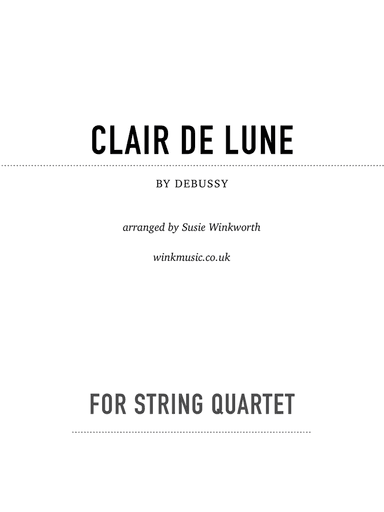 Debussy - Clair de lune - String Quartet