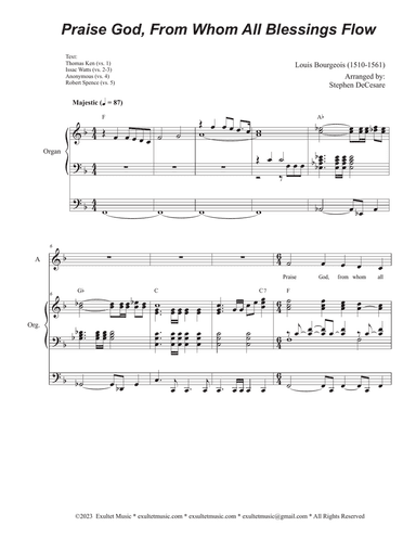 Praise God, From Whom All Blessings Flow (Duet for Soprano and Alto solo)