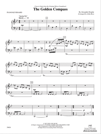 The Golden Compass: Piano Accompaniment