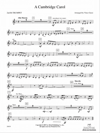 A Cambridge Carol: 2nd B-flat Trumpet
