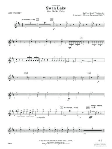 Theme from Swan Lake: 1st B-flat Trumpet