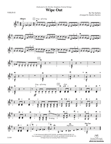 Wipe Out: 2nd Violin