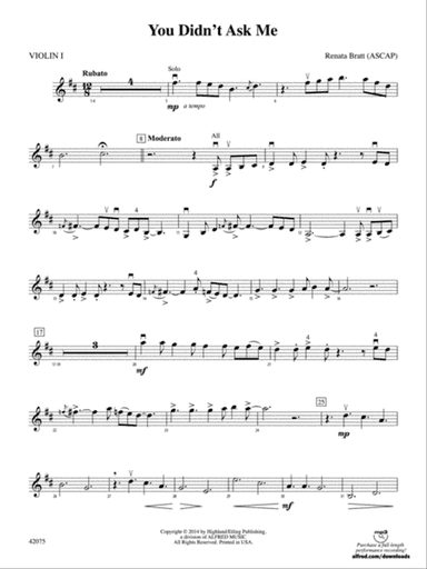 You Didn't Ask Me: 1st Violin