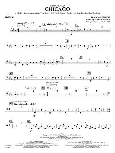 Chicago (arr. Ted Ricketts) - Timpani