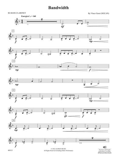 Bandwidth: B-flat Bass Clarinet
