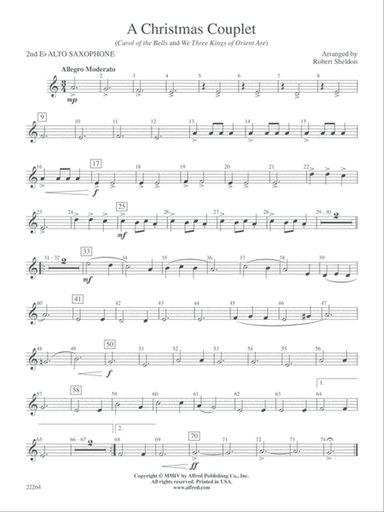A Christmas Couplet: 2nd E-flat Alto Saxophone