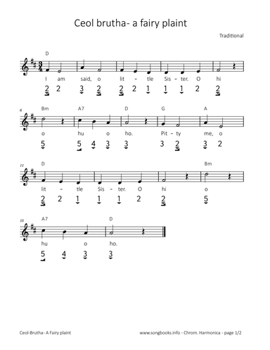 Ceol brutha - A Fairy plaint