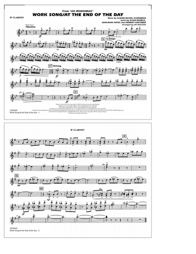 Work Song/At the End of the Day (Les Misérables) (arr. Jay Bocook) - Bb Clarinet
