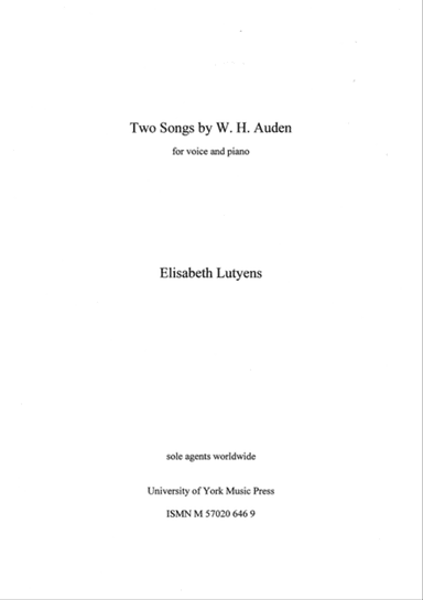 Two Songs by W.H. Auden