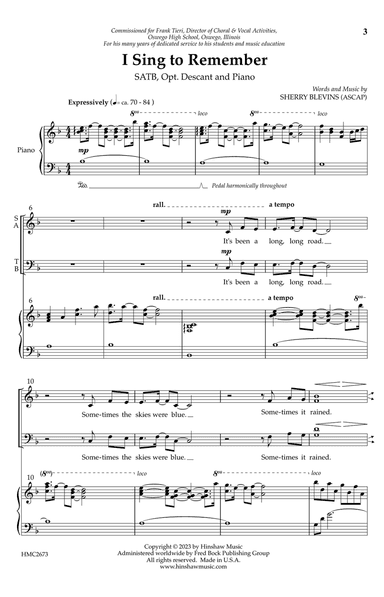 I Sing To Remember