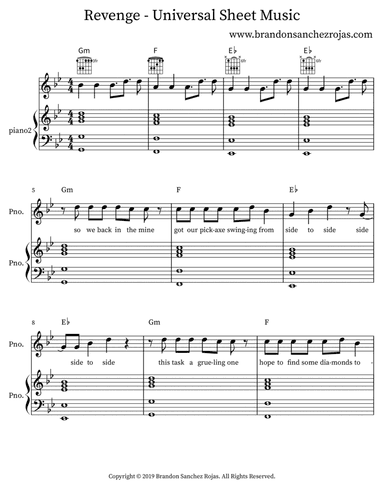 Revenge - Universal Sheet Music