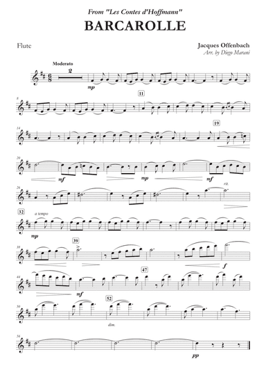Offenbach's Barcarolle for Flute and Piano