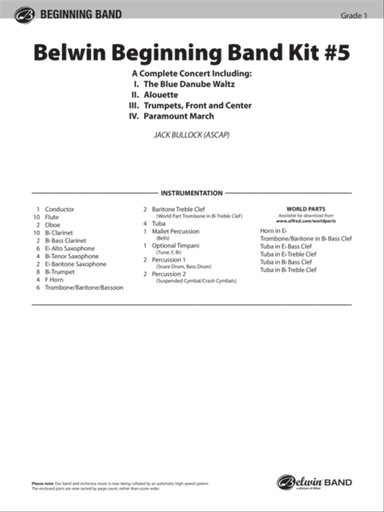Belwin Beginning Band Kit #5: Score