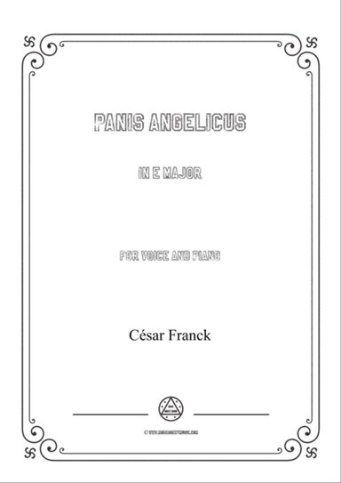 Franck-Panis angelicus in E Major,for voice and piano