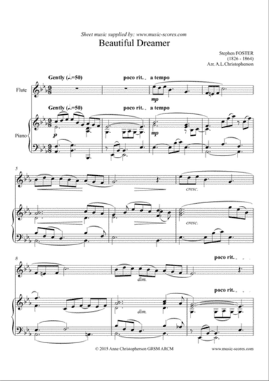 Beautiful Dreamer - Flute and Piano